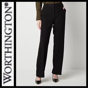 NWT Worthington Petite High Rise Black Trousers
